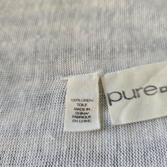 Pure DKNY Linen Open Front Cardigan Sweater Wrap White Size P/S - Picture 8 of 10